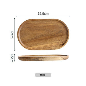 DecoraDepot™ - Dessert Bowl Wooden Tray