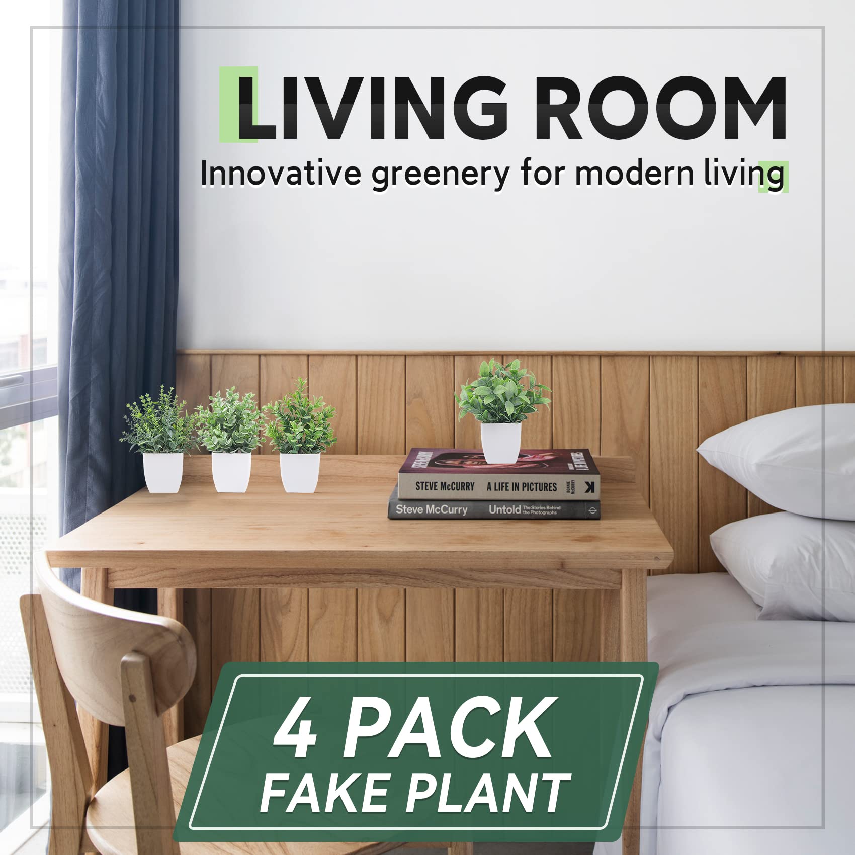 DecoraDepot™ - 4 Packs Fake Plants