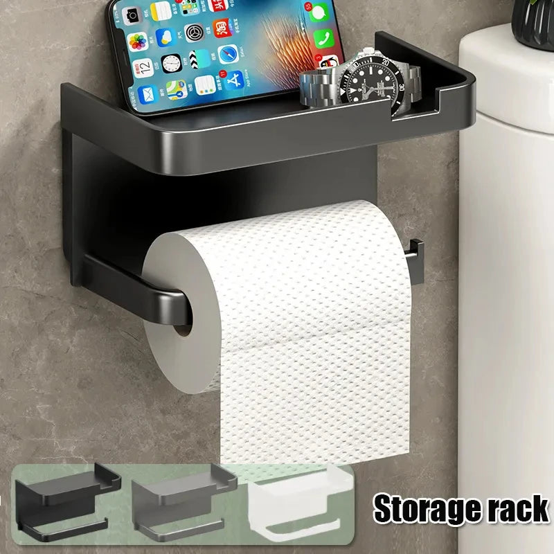 DecoraDepot™ - Toilet Paper Holder & Plastic Storage Rack