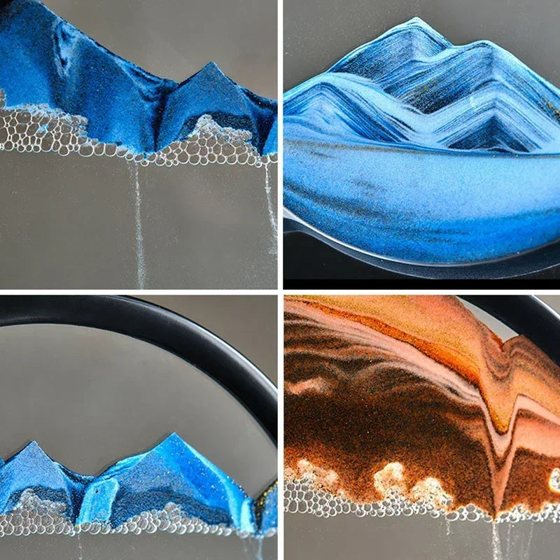 DecoraDepot™ - 3D Moving Sand Art Picture Round Glass